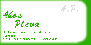 akos pleva business card